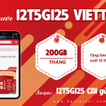 Gói cước 12T5G125 Viettel ưu đãi 200GB/tháng liên tiếp 12 tháng